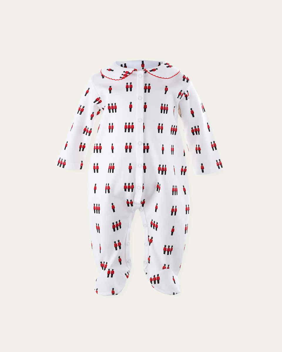 Boy's Royal Guards Footed Coverall, Size Newborn-12
